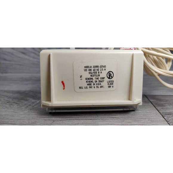 Westclox Dialite VTG Electric Alarm Clock Model 22090-22540 Made in USA-Works - Picture 9 of 11